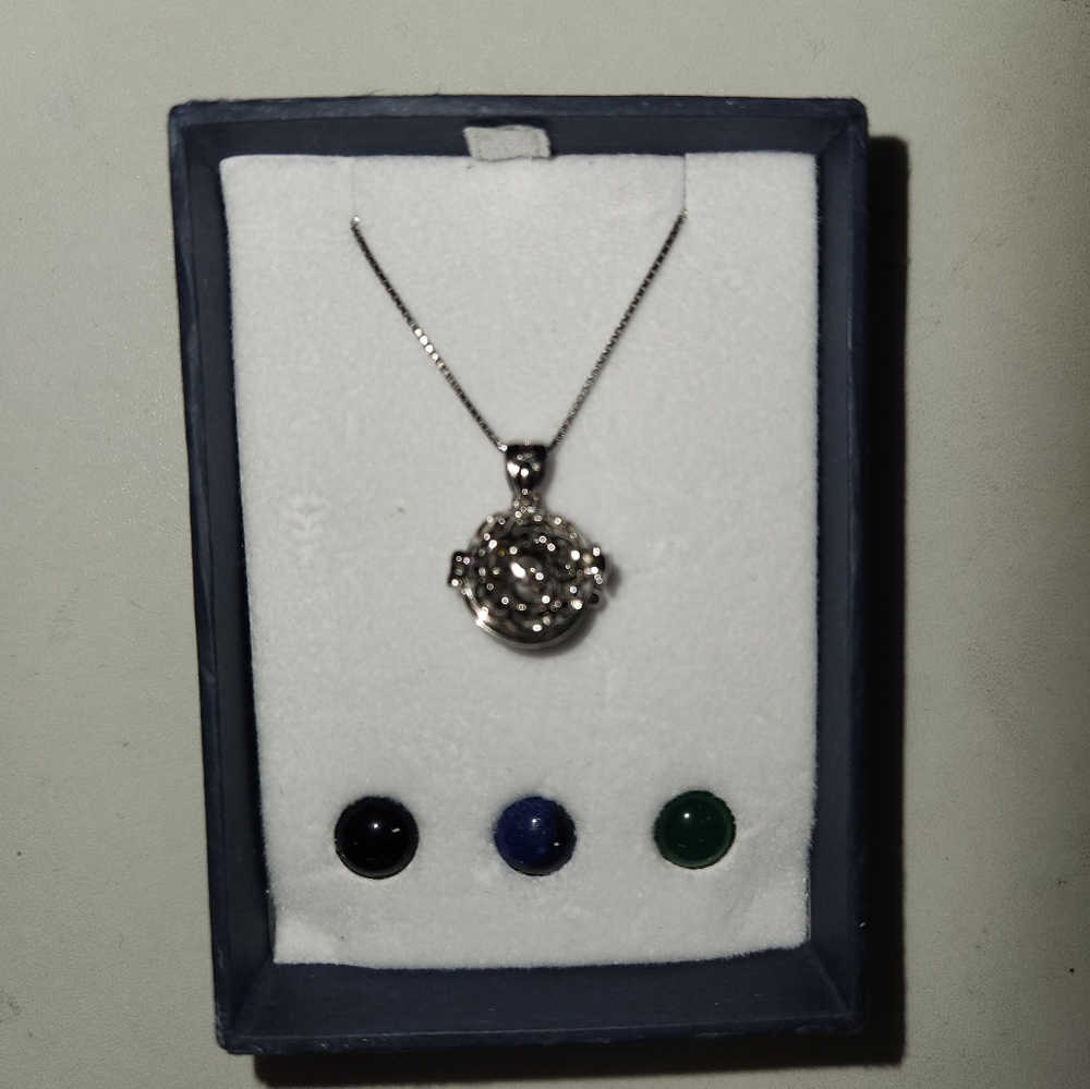 New Chakra Stone Locket Cage Necklace - Picture 4 of 10